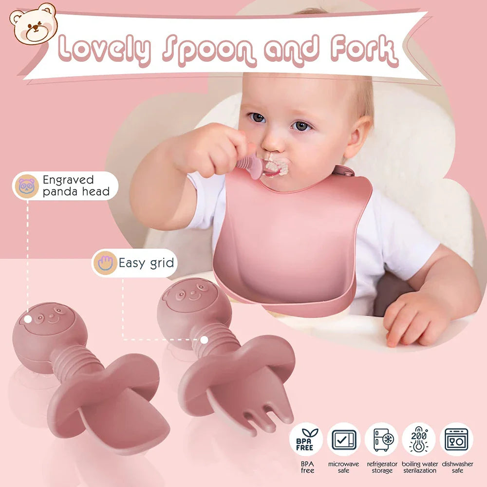 Baby/Toddler 6-8 Piece Silicone Tableware Set