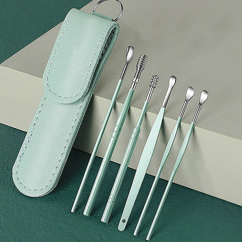 6PCS Stainless Steel Ear Cleanser Kit