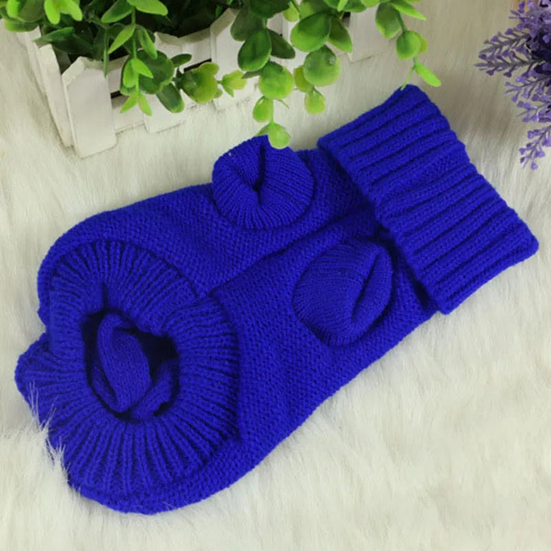 Knitted Winter Dog Sweater