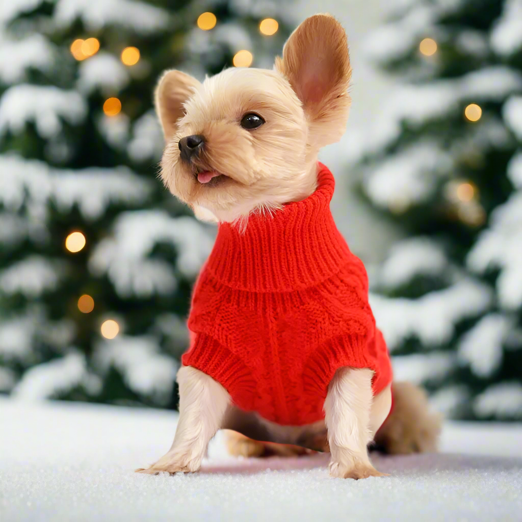 Knitted Winter Dog Sweater