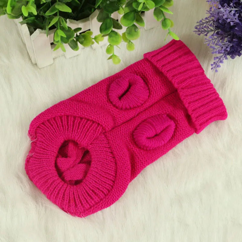 Knitted Winter Dog Sweater