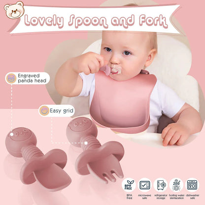 Baby/Toddler 6-8 Piece Silicone Tableware Set