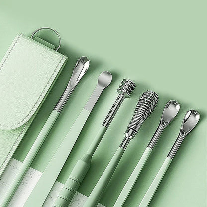 6PCS Stainless Steel Ear Cleanser Kit