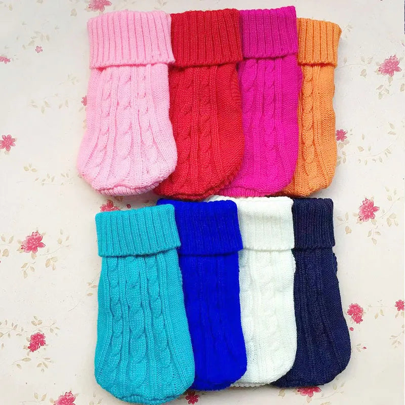 Knitted Winter Dog Sweater