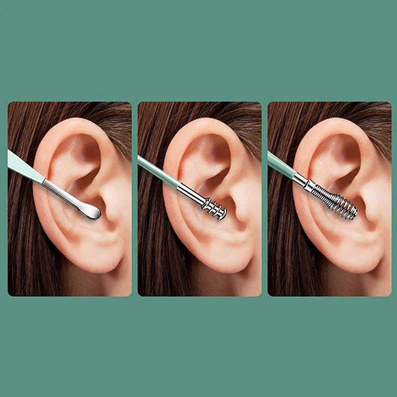 6PCS Stainless Steel Ear Cleanser Kit