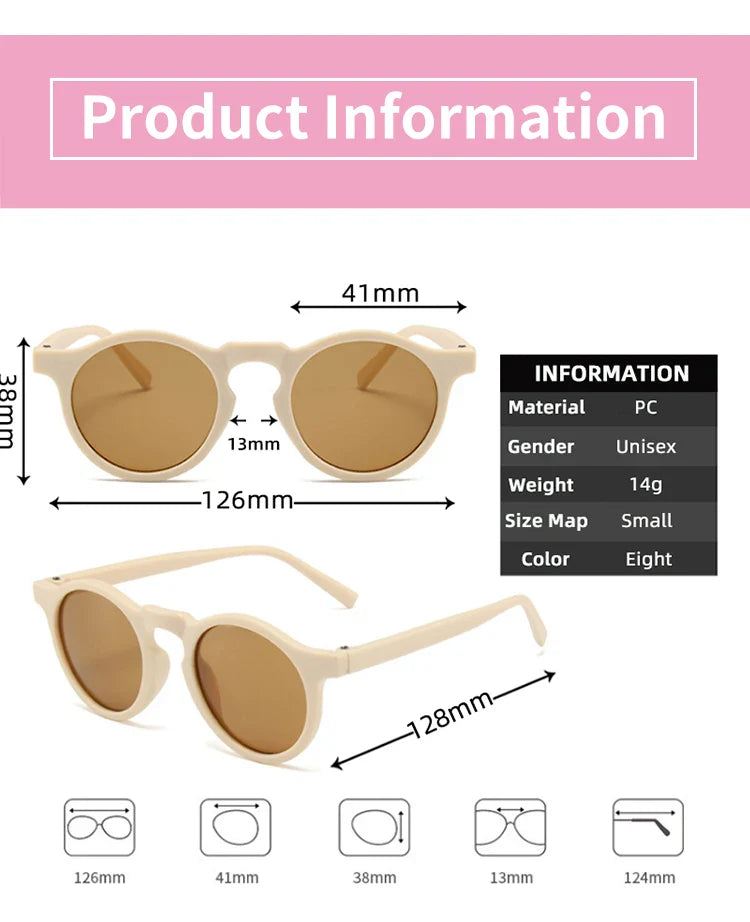 Children's Vintage Frosted UV Protection Sunglasses