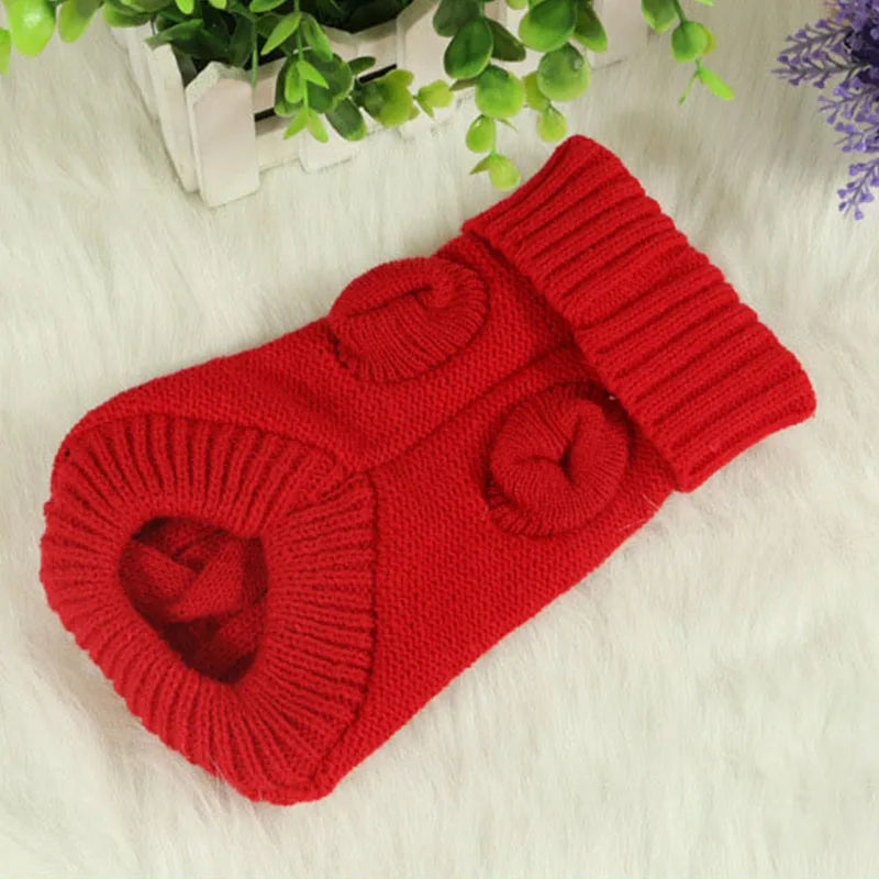 Knitted Winter Dog Sweater