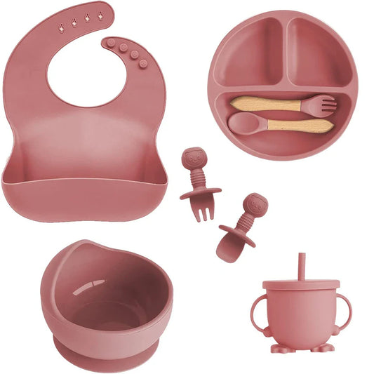 Baby/Toddler 6-8 Piece Silicone Tableware Set