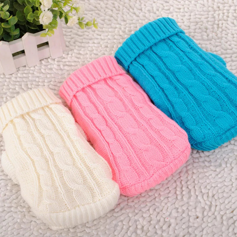 Knitted Winter Dog Sweater