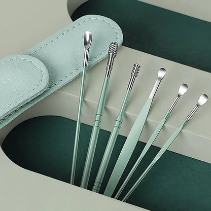 6PCS Stainless Steel Ear Cleanser Kit