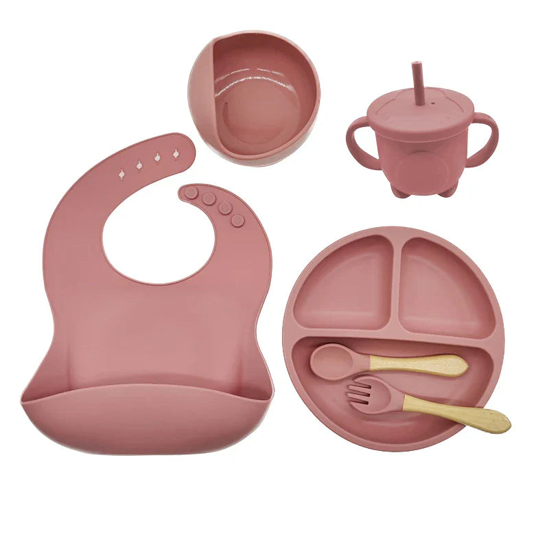 Baby/Toddler 6-8 Piece Silicone Tableware Set